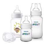 Kit Mamadeiras Classic+ 125, 260, 330ml Macaco e Chupeta - Philips Avent