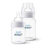 Kit Mamadeiras Classica Anti Colica 125 E 260 Ml Transparente Philips Avent