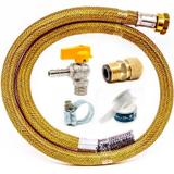 Kit Mangueira 2,00m Para Gás Flexível + Registro + Adaptador - Elite gás
