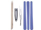 Kit Manicure 2 Palitos 1 Cortador de Unhas 1 Pinça e 3 Lixas Marco Boni