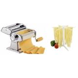 Kit maquina de preparar massa e macarrao manual 3 em 1 + varal secador de massas e macarrao - Faça resolva