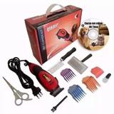 Kit Maquina De Tosa Qirui Profissional Pet Cães Gatos 110v - Qiriu
