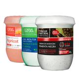 Kit Massagem Pimenta Negra, Esfoliante Forte Abrasão e Gel Redutor Dagua Natural