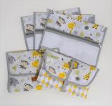 Kit Maternidade - 6 Saquinhos + Porta Fraldas e Trocador + Necessaire - Alinhado baby