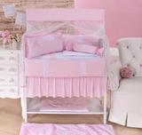 Kit Mini Berço 9 Peças + Brinde - Charmusse Rosa - Mariana baby confecções