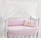 Kit Mini Berço Bunny Encanto Rosa 7 Peças - Brubrelel