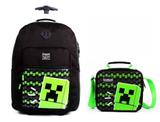 Kit Mochila de Rodinha Minecraft 2 em 1 e Lancheira DMW 2019
