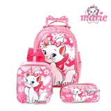 Kit Mochila Escolar Infantil Gata Marie Com Rodinhas - Outras marcas