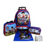 Kit Mochila Patrulha Canina Infantil Masculina Rodinhas Lancheira - Outras macras