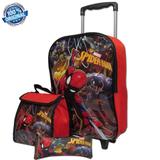 Kit Mochila Tam G Spider Man Homem Aranha Sestini