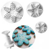 Kit Modelador Cortador de Biscoito 3 Pecas Floco de Neve Hudson