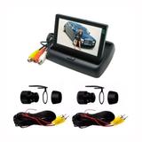 Kit Monitor LCD 4.3 C/2 Câmeras 2 Em 1 Dianteira e Traseira - Cinoy