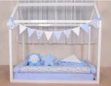 Kit Montessoriano 9 peças 100 Algodão Ovelhinha Azul - I9 baby