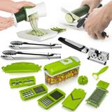 Kit Nicer Dicer Cortador Fatiador Descascador Tesoura Afiador
