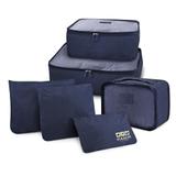 Kit Organizador de Malas 6 Peças - Marinho - Jacki Design