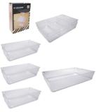 Kit organizador multiuso acrílico transparente com 4 peças - Fwb