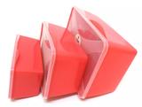 Kit Organizadores Multiuso Retangular Rosa 3 Peças Top Line