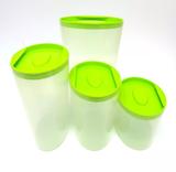 Kit Organizadores Vasilha Oval Alto 4 Peças Top Line Verde