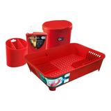 Kit organizando sua pia vermelho bold - coza