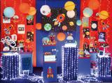 Kit Painel 2 Lâminas C/Led 220V Astronauta Dec. Fes - Cromus