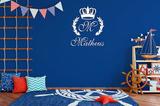Kit Painel de Parede Coroa + Inicial em MDF Branco - 02 - Madre decor