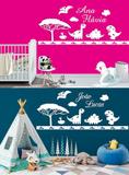 Kit Painel de Parede Dinossauros MDF Branco - 16 - Madre decor