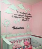 Kit Painel de Parede MDF Completo Nova Camponesa Personalizado com Frase Salmos 22,10 - Fabricação própria