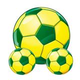 Kit Painel Decorativo Bola Verde e Amarelo Brasil Festança - Festabox