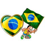 Kit Painel Decorativo Coração e Menino Brasil Festança - Festabox