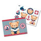 Kit Painel Decorativo Ursinho Marinheiro Festcolor - Festabox