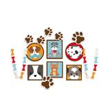 Kit Painel Desconstruido Cachorrinhos 192X92Cm Dec. Festa - Cromus