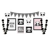 Kit Painel Desconstruido Panda 192X92Cm Dec. Festas - Cromus