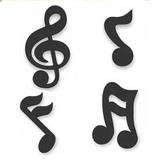 Kit Painel Notas Musicais Pretas - Festa maluca