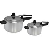 Kit Panela de Pressão Alumínio 2 Peças - 2,5 Litros e 4,5 Litros - Aluminio leste