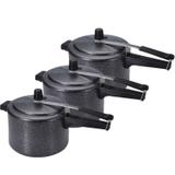 Kit Panela de pressão com 3 peças de 4,5 litros Craquelada - Asj