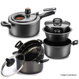 Kit Panela Pressão Grafite 3l, Pudim e Cozivapor Grafite MTA