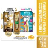Kit Pantenne 3 Minutos Milagres 170ml + Ampola Restauração 15ml + 2 Aparelhos Gillete Vênus - Pantene
