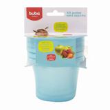 Kit Papinha com 3 Peças com Tampa Azul 6759 Buba