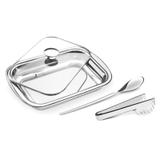 Kit para Assar e Servir Aço Inox com Tampa de Vidro 3 peças Tramontina