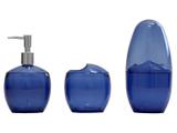 Kit para Banheiro 3 Peças Azul Coza - Spoom 99190/4461
