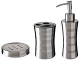 Kit para Banheiro 3 Peças Prata - Mor Relux 8473