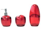 Kit para Banheiro 3 Peças Vermelho Coza - Spoom 99190/4111