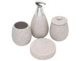 Kit para Banheiro 4 Peças Bege Prestige - Stone
