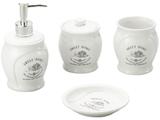 Kit para Banheiro 4 Peças Branco Lyor - Sweet Home