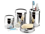 Kit para Banheiro 4 Peças Prata - Brinox Decorline 3056/100