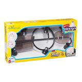 Kit para Banheiro 5 Peças Preto com Acrilico Fume Milano