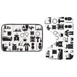 Kit Para Banheiro Art House 2 Peças Preto e Branco