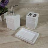Kit Para Banheiro De Acessórios Para Pia Banheiro Ou Lavabo 3PÇ (ZF4724) branco - Art house