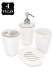 Kit Para Banheiro Lavabo Casa Presente Saboneteira 4 Peças - Industria nacional