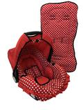 Kit para Bebe Conforto com Acolchoado e Capa de Carrinnho Vermelho Bola G - Alan pierre baby